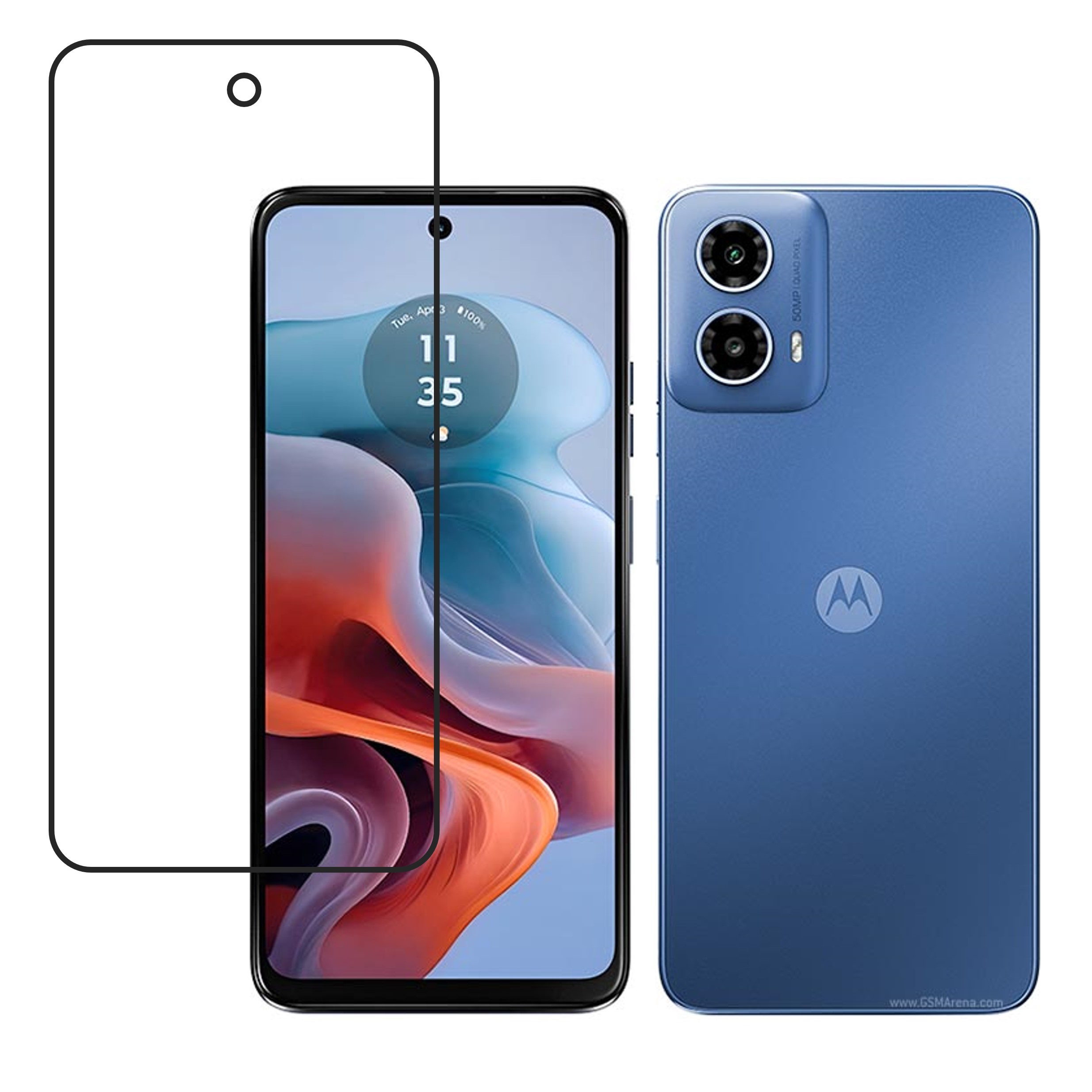 Mobile Screen Protector Compatible with Motorola Moto G34 Protective | Flexible screen guard | edge to edge | perfect fit